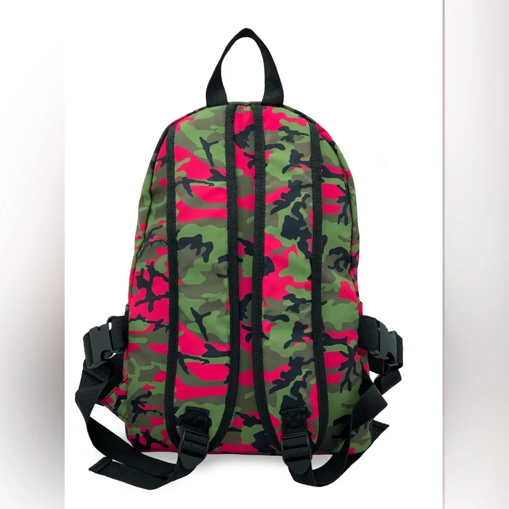 Badgley Mischka Camouflage Backpack‎ - Red and Green